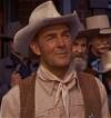 The photo image of Randolph Scott, starring in the movie "Abilene Town"