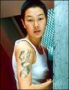 The photo image of Jenny Shimizu, starring in the movie "Itty Bitty Titty Committee"