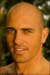 The photo image of Kelly Slater, starring in the movie "Bustin' Down the Door"