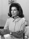 The photo image of Jacqueline Susann, starring in the movie "Valley of the Dolls"