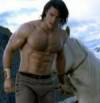 The photo image of Paul Telfer, starring in the movie "Spartacus"